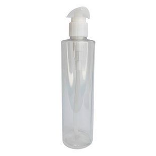 Пластиковий (PET) прозорий флакон 24/410 "Астра" 250 мл з білим дозатором Soft-SM 2804897+2900027 фото