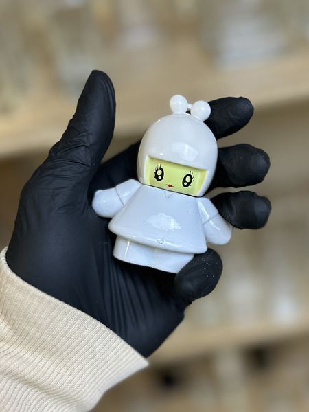 Білий флакон для парфумерії "TOY" 25 мл закрутка, комплект (флакон+розпилювач+кришка) 2322832-02-HU фото