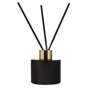 Флакон для аромадифузору Lima-black mate 100 мл з золотою металевою кришкою 3004900-01+3104700-02+P00 фото