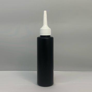 Пластиковый (HDPE) черный флакон 24/410" Астра 100 мл с белой крышкой-капельницей 2805938-03+2900005-01 фото