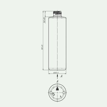 Пластиковый (HDPE) черный флакон 24/410 &laquo;Астра&raquo; 250 мл с черно-золотым распылителем &laquo;Classic-SG Type 1&raquo; с 2805940-03+2900004-04 фото