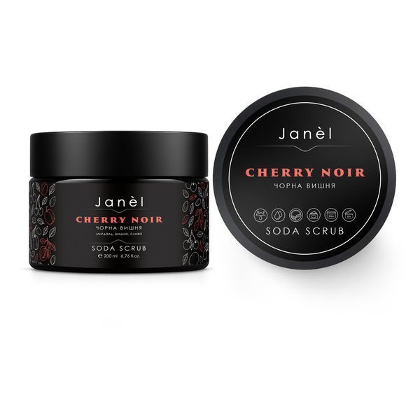 Содовый скраб Janel - Cherry Noir (Черная вишня) 200 мл SSC-01-A-200 фото