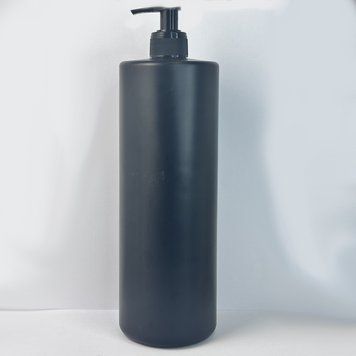 Пластиковий (HDPE) чорний флакон "Астра" 1000 мл стандарту 28/410 високий з чорним ребристим дозатором 2805945-03+2900002 фото