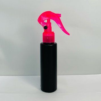 Пластиковый (HDPE) черный флакон 24/410 &laquo;Астра 100 мл с розовым триггером &laquo;Plain-SG&raquo; 2805938-03+2900017-02 фото
