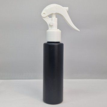Пластиковый (HDPE) черный флакон 24/410 &laquo;Астра 100 мл с белым триггером "Plain-SG" 2805938-03+2900017 фото