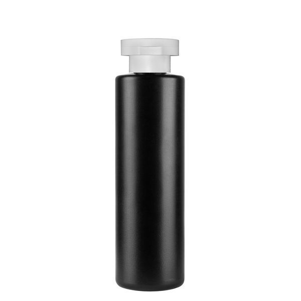 Пластиковый (HDPE) черный флакон &laquo;Астра&raquo; 250 мл стандарта 24/410 с белым флип-топом 2805940-03+2900010 фото