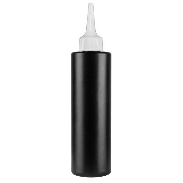 Пластиковый (HDPE) черный флакон 24/410 "Астра" 250 мл с белой крышкой-капельницей 2805940-03+2900005-01 фото