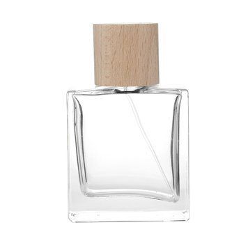 Парфюмерный флакон 50 мл под завальцовку и самозащелку Viera 50 ml с крышкой Wood-mini white 2204914-01+2405954-02 фото
