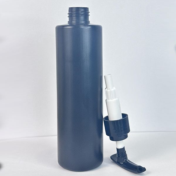 Пластиковый (HDPE) черный флакон &laquo;Астра&raquo; 250 мл стандарта 24/410 с черным дозатором с гладким горлышком тип 2 2805940-03+2923122-02 фото