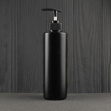 Пластиковый HDPE черный флакон "Астра" 400 мл стандарта 28/410 с черным дозатором тип 2 2823145-03+2905975 фото