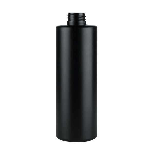 Пластиковий HDPE чорний флакон Астра 400 мл стандарту 28/410 з білим дозатором 2823145-03+2905928-01 фото