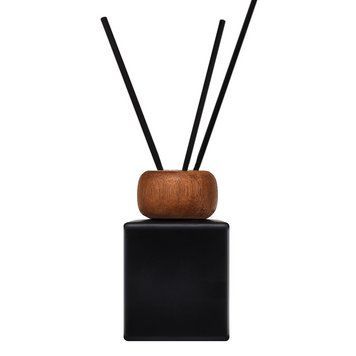 Флакон для диффузора Square-black mate 100 мл стеклянный с крышкой Wood Elegance, Черный 3002574-02+3100001+P00 фото