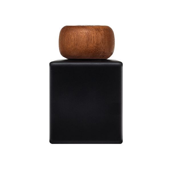 Флакон для диффузора Square-black mate 100 мл стеклянный с крышкой Wood Elegance, Черный 3002574-02+3100001+P00 фото