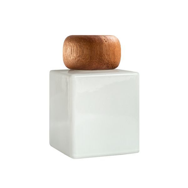 Флакон для диффузора Square-white 100 мл стеклянный с крышкой Wood Elegance, Белый 3002574-06+3100001+P00 фото