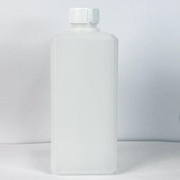 Пластиковый (HDPE) прозрачный флакон &laquo;Квадрат&raquo; 500 мл стандарта 28/410 с белой крышкой с КПВ 2805944+2900006 фото