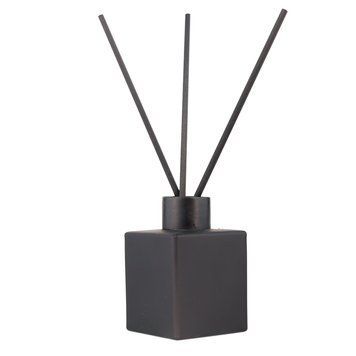 Флакон для аромадиффузора 100 мл черный матовый "Square-black mate" с черной матовой пластиковой крышкой 3002574-02+3121697+P00 фото
