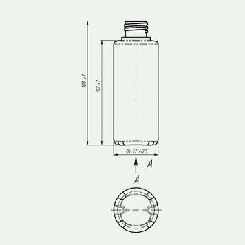 Пластиковый (HDPE) белый флакон "Астра" 70 мл стандарта 24/410 с серебристым матовым распылителем 2805937-01+2900004-03 фото