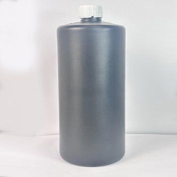 Пластиковий (HDPE) чорний флакон "Астра" 1000 мл стандарту 28/410 з білою кришкою з КПВ 2805946-03+2900006 фото