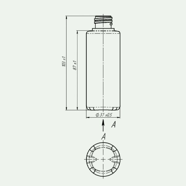 Пластиковый (HDPE) белый флакон "Астра" 70 мл стандарта 24/410 Капельница 2805937-01+2900005 фото