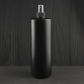 Пластиковий HDPE чорний флакон "Астра" 1000 мл стандарту 28/410 з чорним розпилювачем 2805945-03+2905925-01 фото