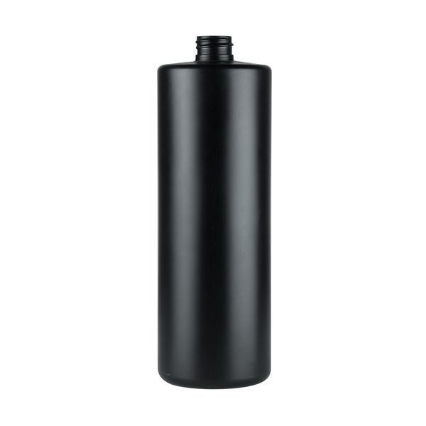 Пластиковий HDPE чорний флакон "Астра" 1000 мл стандарту 28/410 з чорним розпилювачем 2805945-03+2905925-01 фото