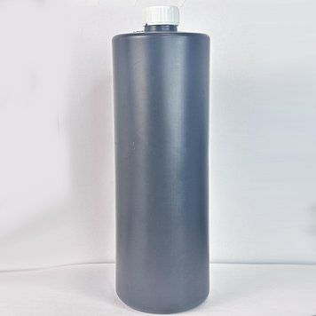Пластиковий (HDPE) чорний високий флакон "Астра" 1000 мл стандарту 28/410 з білою кришкою з КПВ 2805945-03+2900006 фото