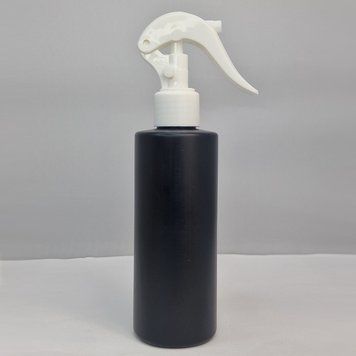 Пластиковий (HDPE) чорний флакон 24/410 "Астра" 200 мл з білим триггером "Plain-SG" 2800002-03+2900017 фото