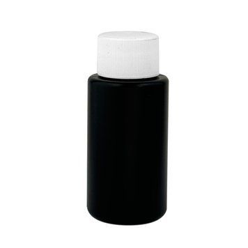 Пластиковий HDPE чорний флакон "Астра" 50 мл стандарту 24/410 з білою кришкою 2822775-03+2905010 фото