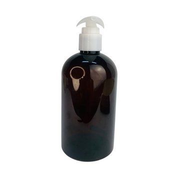 Пластиковый (PET) коричневый флакон 24/410 Терра 350 мл с белым дозатором Soft-SM 2804900-02+2900027 фото
