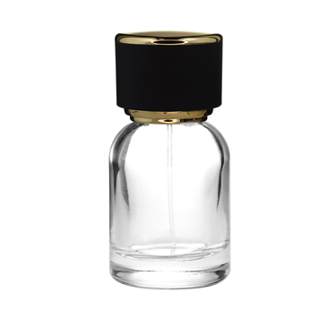 Парфюмерный флакон 30 мл под завальцовку и самозащелку Orris 30 ml с матовой крышкой DG Saten black gold 2204900+2404592-01 фото