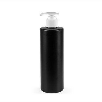 Пластиковый HDPE черный флакон "Астра" 400 мл стандарта 28/410 Белый дозатор 2823145-03+2904957-01 фото