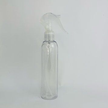 Пластиковий (PET) прозорий флакон 24/410 "Альба" 150 мл з прозорим триггером "Plain-SG" 2804699+2900017-07 фото