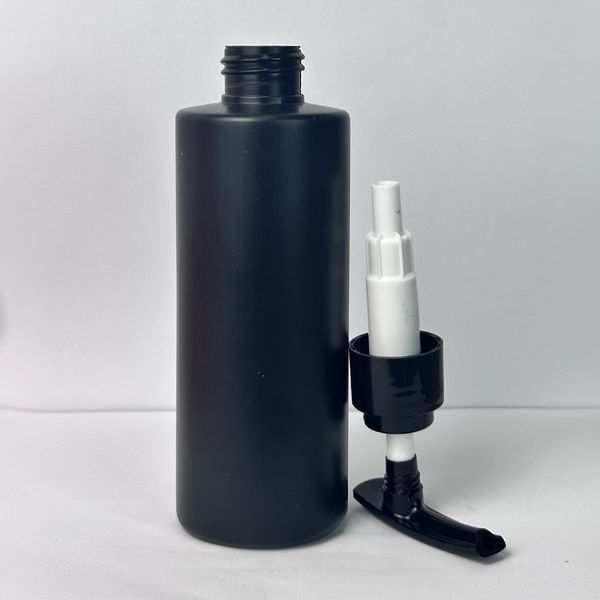 Пластиковий (HDPE) чорний "Астра" 200 мл стандарту 24/410 з чорним дозатором з гладкою шийкою тип 2 2800002-03+2923122-02 фото