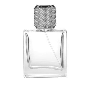 Парфюмерный флакон 50 мл под завальцовку и самозащелку Viera 50 ml с крышкой King silver 2204914-01+2410565-01 фото