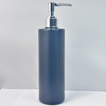 Пластиковый (HDPE) черный флакон &laquo;Астра&raquo; 400 мл стандарта 28/410 с серебристым дозатором 2823145-03+2900015 фото