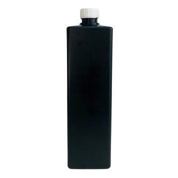 Пластиковый (HDPE) черный флакон 28/410 "Квадрат" 1000 мл с белой крышкой с КПВ 2899902-03+2900006 фото