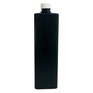 Пластиковый (HDPE) черный флакон 28/410 "Квадрат" 1000 мл с белой крышкой с КПВ тип 1 2899902-03+2900006-01 фото