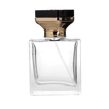 Парфюмерный флакон 50 мл под завальцовку и самозащелку Viera 50 ml с крышкой Elite gold 2204914-01+2421741 фото
