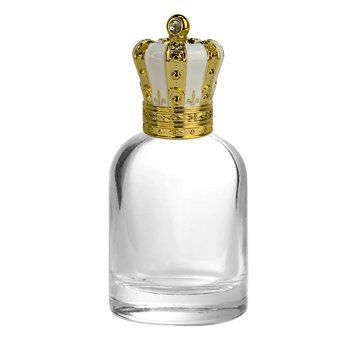 Флакон под завальцовку "Orris" прозрачный 30 мл с золотистой крышкой "Coronet White Gold" 2204900+2400119 фото