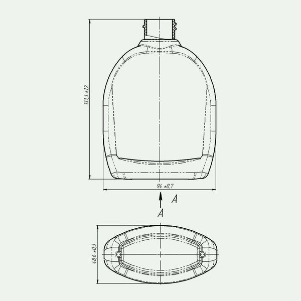 Пластиковий (HDPE) білий флакон 300 мл стандарту 28/410 з полупрозорим триггером 2822781-01+2905927 фото